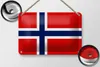 Blechschild Flagge Norwegens 18x12cm Flag of Norway Produktbild-Vorschau 2