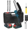 Kettensäge, 6 Zoll 21V Elektrokettensägen mit 2x Batterie Produktbild-Vorschau 1