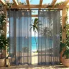 Lot de 2 rideaux d'extérieur en voile gris foncé, Voir les images du produit 8
