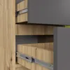 Kommode AKORD JERRY Eiche Artisan 80 cm Tür 3 Schubladen 2 Produktbild-Vorschau 4