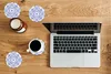 KitchenYeah® Skleněné podtácky Kulatá sada 6 dlaždic - vzor Náhled obrázku produktu 5