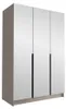 Vysoká zrcadlová šatní skříň 150 cm SHEELA 3 - kašmír / Náhled obrázku produktu 4