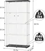 A diagram of a glass display cabinet with dimensions and weight capacity indicated. Produktbild-Vorschau