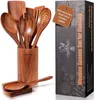 Kochlöffel Holz Set aus natürliches Teakholz, 9 Stück Produktbild-Vorschau 1