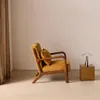 Poltrona scandinava in velluto a coste e legno di hevea, Anteprima dell’immagine prodotto 4