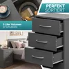 CASARIA® Comodino 3 Cassetti Mobiletto Capiente 54x39x28 cm Anteprima dell’immagine prodotto 3