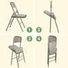 Klappstuhl 2er Set Lounge-Sessel mit Polster Besuchersstuhl Produktbild-Vorschau 8