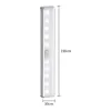 A single, elongated LED light bar with a motion sensor, shown against a white background with dimension indicators. Produktbild-Vorschau