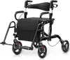 składany rollator 2 w 1, transportowy wózek inwalidzki z Podgląd zdjęcia produktu 1