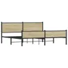 Metallbett ohne Matratze Sonoma-Eiche 200x200 cm Produktbild-Vorschau 1