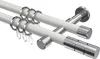 Interdeco Gardinenstange / Vorhangstange Weiß / Chrom, Typ Produktbild-Vorschau 1