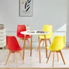 H.J WeDoo 80x80x73 cm Runder Küchentisch Holztisch Esstisch Produktbild-Vorschau 1