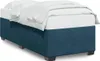 vidaXL Bettgestell Blau 90x190 cm Samt Produktbild-Vorschau 1