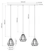 Lampa wisząca Lampa sufitowa ALAMBRA SORO 3xE27 czarny Podgląd zdjęcia produktu 6
