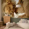 Selbstklebende Folie Fototapete - Lion Tenderness 294x210 Produktbild-Vorschau 1