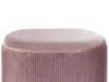 BELIANI Pouf Rosa Samtstoff Plissiert Oval mit Stauraum Produktbild-Vorschau 6