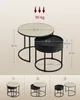 VASAGLE Couchtisch rund, 2er Set, Beistelltisch, Satztisch, Produktbild-Vorschau 5