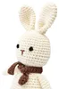 Handgestrickter Hase gehäkelt aus Baumwolle Spielzeug 18 cm Produktbild-Vorschau 2