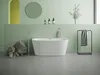 Halb freistehende Badewanne - 175L - 130 x 71,5 x 58 cm - Produktbild-Vorschau 2