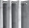 A close-up view of a gray curtain with grommets. Náhľad obrázku produktu