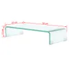 vidaXL Table TV/rehausse d'écran verre transparent 60x25x11 Voir les images du produit 11