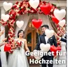 50x Herzballons Luftballons Ballons Luft, Helium - rot-weiß Produktbild-Vorschau 4