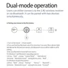 Instructions for pairing a dual-mode mouse via Bluetooth. Produktbild-Vorschau