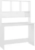 vidaXL Schreibtisch mit Regalen Hochglanz-Weiß 110x45x157 Produktbild-Vorschau 1