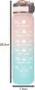 A water bottle with time markers and motivational phrases. Anteprima dell’immagine prodotto