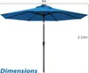 KOMFOTTEU Sonnenschirm 300 cm mit LED, Gartenschirm Produktbild-Vorschau 5