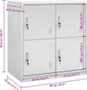 vidaXL Schließfachschrank Hellgrau 90x45x92,5 cm Stahl Produktbild-Vorschau 6