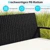COSTWAY Sada zahradního nábytku z polyrotanu, venkovní Náhled obrázku produktu 5