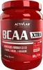 A red plastic tub of BCAA Xtra supplement powder with orange flavor. Produktbild-Vorschau