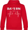 multifanshop Kapuzen Sweatshirt - Bayern - Herzschlag, rot, Produktbild-Vorschau 1