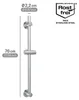 WENKO Brausestange Mod. EDS 70 cm Duschstange Edelstahl 22 Produktbild-Vorschau 5