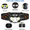 LED-hoofdlamp, oplaadbaar, 2 stuks, superheldere hoofdlamp Productafbeelding-voorbeeld 2
