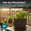 10x Topf viereckig 20,5 x 20,5 x 22cm (6L), Pflanztopf, Produktbild-Vorschau 2