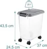 Relaxdays Futterbehälter mit Rollen & Schaufel, 20 l, HBT: Produktbild-Vorschau 4