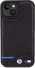BMW Leder Carbon Blue Line - iPhone 15 Hlle (Schwarz) Produktbild-Vorschau 3