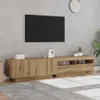 vidaXL Armoire TV avec lampes LED Chêne Artisan 200x35x40 Voir les images du produit 4