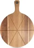 A round wooden pizza board with a handle, divided into six triangular sections. Anteprima dell’immagine prodotto