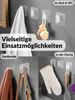 DEKAZIA® 16er Set Klebehaken Transparent Kunststoff – Produktbild-Vorschau 3