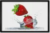 Bild 60x40 MDF-Rahmen, Wandkunst Erdbeeren und Wasser Produktbild-Vorschau 1
