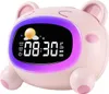 Budík, noční světlo, barevná LED lampa pro děti, prasátko Náhled obrázku produktu 1