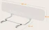 A product shot of a bed rail with dimensions indicated. Voir les images du produit