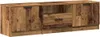 A wooden TV stand with multiple compartments and drawers. Náhled obrázku produktu