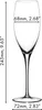 A diagram of a champagne flute with dimensions indicated. Produktbild-Vorschau