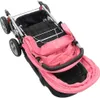 Tandem-Kinderwagen Stahl Rosa und Schwarz Produktbild-Vorschau 5