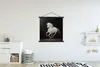 MuchoWow® Textilposter Pferde - Schwarz - Porträt 90x90 cm Produktbild-Vorschau 2
