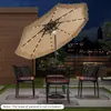 KOMFOTTEU Hawajski parasol z oświetleniem, uchylny parasol Podgląd zdjęcia produktu 3